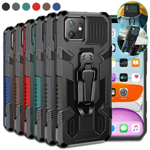 Armor Hybrid Shockproof Case Belt Clip For iPhone 15 Pro Max 14 13 12 11 XS XR 8 - Picture 1 of 19