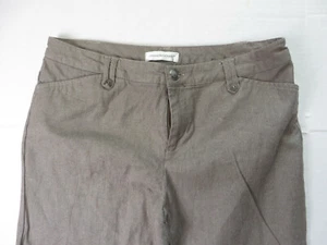 Pantalone donna Christopher Banks marrone chiaro misto cotone taglia 6 effettivo 32X32 - Foto 1 di 5