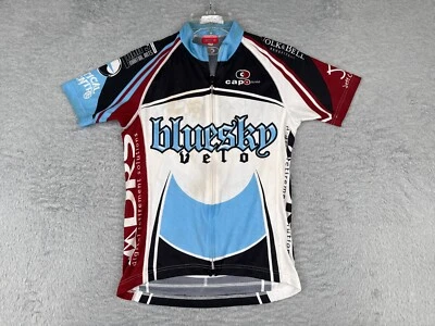 CAPO Cycling Jersey Mens Extra Small White Red Blue Sky Velo Full Zip Polyester - Image 1 of 4