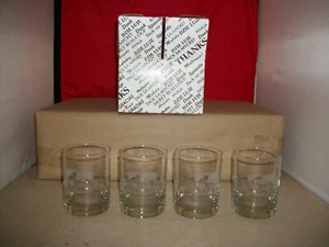 Set of 4 Vintage McDonnell Douglas F-15 Eagle Bar Ware Cocktail Glasses  - Imagen 1 de 6