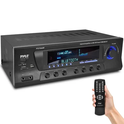 Pyle 300W Stereo Amplifier #PT272AUBT USB/SD, Bluetooth, Remote, AFM Tuner - Image 1 of 4