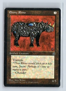EBONY RHINO – MTG Magic the Gathering Card – Homelands – Common - Picture 1 of 6