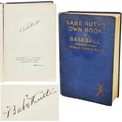 Babe Ruth Signed 'Babe Ruth's Own Book of Baseball' Book Yankees JSA #YY60760 - Image 1 of 4