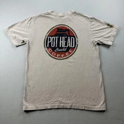 Camiseta Crazy Shirts Pot Head Café Para Hombre Pequeña Bronceada Hawai Teñida Marca Playa Kona Foto 1 de 4