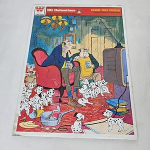 Puzzle vassoio cornice vintage Disney 101 Dalmati Orazio diaspro cuccioli Whitman - Foto 1 di 11