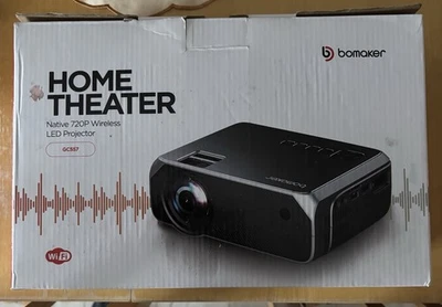Beamer Bomaker GC557 WiFI 720P 6000 LUM HDMI + Wifi in OVP wie NEU - Bild 1 von 4