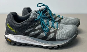 Merrell Trail Shoes Women 9 Gray Blue Antora 2 GTX Gore-Tex Running Wide J035638 - Picture 1 of 10