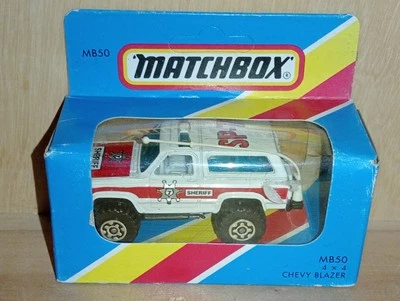 Matchbox Superfast / MB 129 - Chevy Blazer - White & Red - Sheriff SP7  - Image 1 of 4