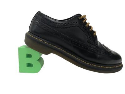 Dr Martens 3989 Brogue Shoes UK 6 Black Leather AirWair Sole AW050  - image 1 of 4