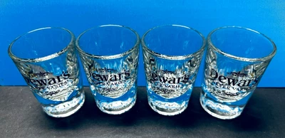 4 Dewars Blended Scotch Whisky Glass Shot Rocks Low Ball Cocktail Bar Libbey 2oz - Image 1 of 4