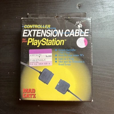 Mad Catz Controller Extension Cable for Playstation PS1 7 Ft Extension - Image 1 of 3