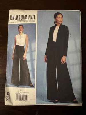Vogue V1620 Misses 14-22 Tom Linda Pantalones Platt Traje Sin Cortar Patrón de Costura 1620 Foto 1 de 2