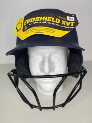 Casco de Bateo Evoshield XVT con Mascarilla Softbol Acabado Azul Mate Talla L/XL Foto 1 de 4
