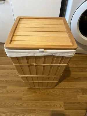 IKEA BRANKIS Wäschekorb mit Stoffeinsatz - leichte Gebrauchsspuren - Bild 1 von 4