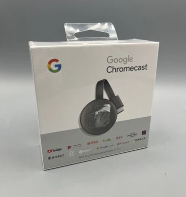Google Chromecast 3rd Generation Charcoal GA00439-JP Brand New Sealed JAPAN - Image 1 of 4