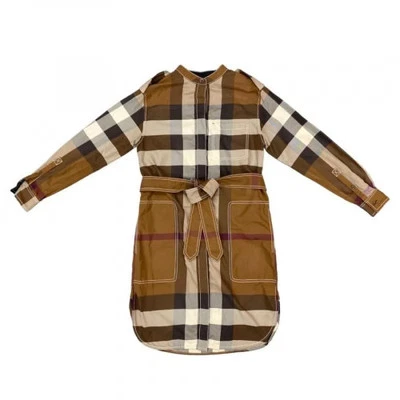 Burberry London Check Long-Sleeve Midi Shirt Dress BR [Size34/VG] LTD From JAPAN - Image 1 of 4