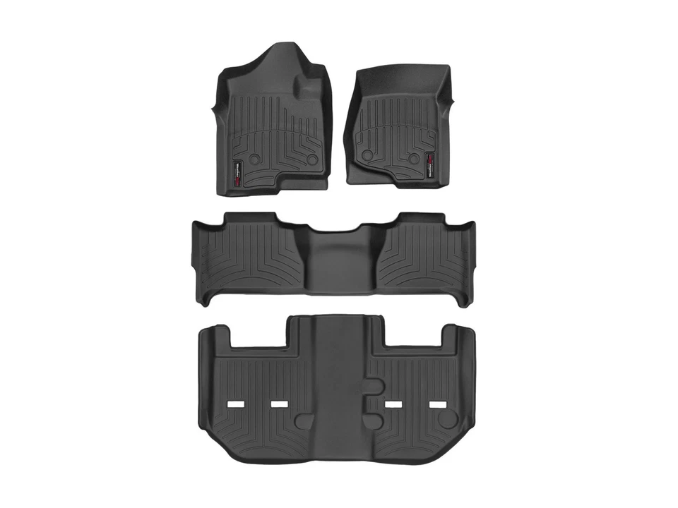 WeatherTech FloorLiner para 2011-2014 Chevrolet Suburban - Conjunto completo, preto - Imagem 1 de 4