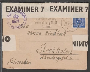 ✔️ ALEMANIA SEGUNDA GUERRA MUNDIAL ZONA DE OCUPACIÓN ALIADA RARA CUBIERTA DE CENSURA - Imagen 1 de 2