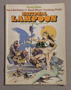 National Lampoon - Aug 1973 - Frazetta Cover Neal Adams Artwork Cheech Wizard - Picture 1 of 18