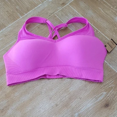 PINK Victoria's Secret Active Seamless Air Sports Bra In Pink Size Large NWT - Image 1 of 4