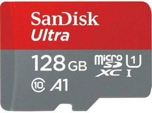 Karta pamięci SanDisk 128GB Ultra microSD A1 + adapter SD Nowa - Zdjęcie 1 z 1