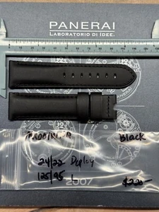 Panerai OEM Armband 24/22 Deploy 125/95 L schwarz Leder - Bild 1 von 8