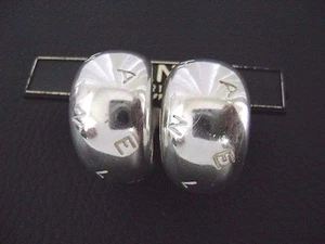 Authentic Chanel Vintage Sterling Silver(925) Thick Half Hoop Clip Earrings - Picture 1 of 8
