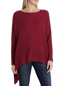 1.State Women's Knot Back Waffle Knit Top Sweater Deep Rouge Top Small NWT N2058 - Picture 1 of 5