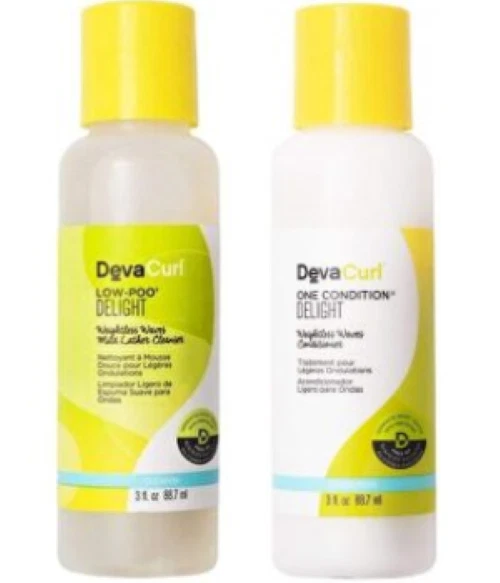 DEVACURL LOW POO DELIGHT CLEANSER  & ONE CONDITION 3 OZ EA TRAVEL SIZE - Image 1 of 1