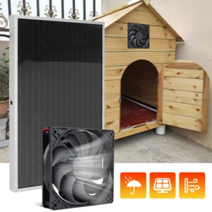 10W Solar Powered Fan Exhaust Fan for Shed,Chicken Coop,Greenhouse Roof Attic - Picture 1 of 15