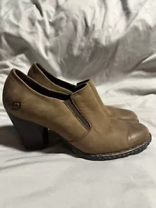 Born Gertrude Ankle Booties Slip On Cuban Style Heel Ankle Boots Pumps - Picture 1 of 8