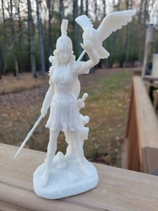 Athene Griechische Göttin Weiß Statue Weisheit Krieg Zeus Alter Gott Harz Veronese - Bild 1 von 11