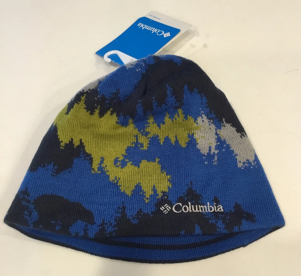 Youth L/XL Columbia Urbanization Mix Beanie Reversible Blue Hat
