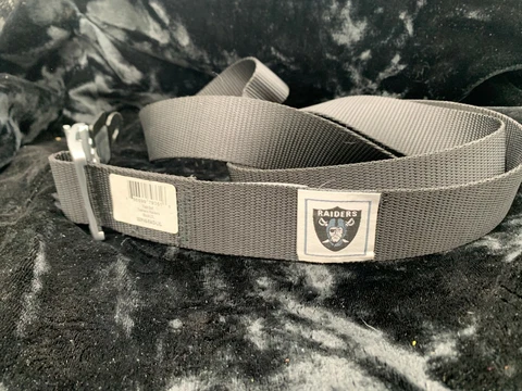 NFL Oakland Raiders Black Field Belt L/XL 42'-52' BY LITTLE EARTH PRODUCTIONS Cover