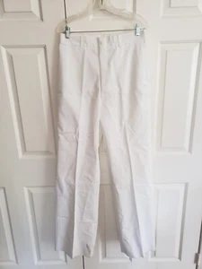 1998-Prod. US Navy Dress White Crackerjack Uniform Polyester Pants Size 33L - Picture 1 of 6