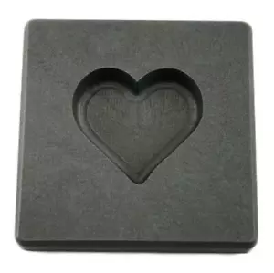 2 Unzen Valentinstag Herz Gold hohe Dichte Graphit Form 1 Unze Silber Halskette - Bild 1 von 4