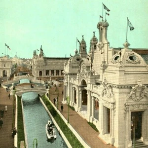 c.1908 Western Lagoon Franco-British Exhibition Expo London Gondola Valentine's - Imagen 1 de 3