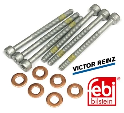 Juego de 6 cilindros y sello de boquilla de inyector de combustible inferior diésel para Mercedes Dodge Foto 1 de 4