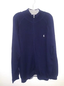 Polo Ralph Lauren Blue Zipper Up Sweater Brand New Men's Size 2XL - Picture 1 of 4