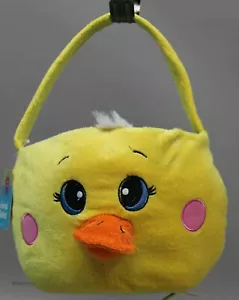 Bolso de felpa de pato de pollito amarillo de Pascua cubo de 9,5 pulgadas de diámetro nuevo con etiquetas - Imagen 1 de 1