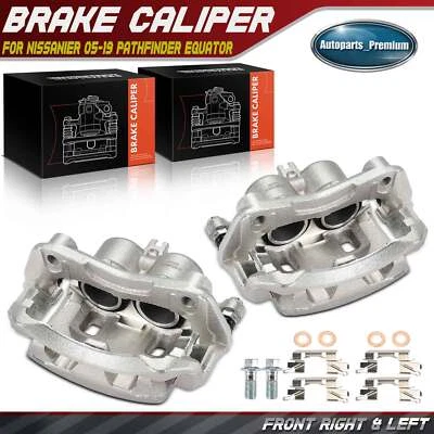 Par de pinzas de freno delanteras con soporte para Nissan Frontier 05-23 Pathfinder Suzuki Foto 1 de 4