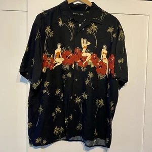 Mens XL VINTAGE Women In  BATHING SUITS Hawaiian Shirt Cruise Wear - Picture 1 of 6