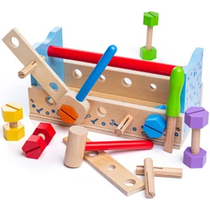 Bigjigs Toys My First Banco de Trabajo de Madera Herramientas Construcción Construcción Juego de Rol - Imagen 1 de 12