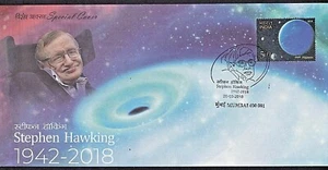 India - "SPACE ~ BLACK HOLES ~ COSMOLOGY ~ STEPHEN HAWKING" Special Cover 2018 - Picture 1 of 5