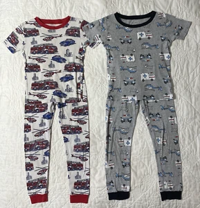 Lot of 2 - Boys 2 Piece Pajama Sets (4 pc.), Size 6, Rescue Vehicles - Picture 1 of 3