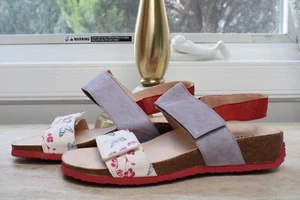Denken Sie nach! - Sandale mit verstellbarem Riemen aus Leder - Mizzi - Elfenbein Kombi Schmetterling - EU 39 - Bild 1 von 8