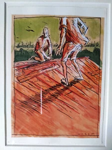 WAZEM - Dessin original couverture COMME UNE RIVIERE - Picture 1 of 1