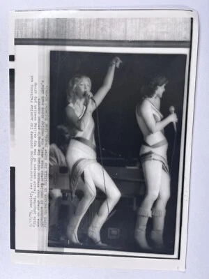 ABBA Photo Agnetha Faltskog Anni-Frid Lyngstad On Stage Original 1979 - Image 1 of 4