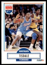 1990-91 Fleer Wayman Tisdale Basketball Cards. #167