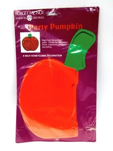 American Greetings Halloween Honeycomb Pumpkin 9" Decoration Forget Me Not NOS - Picture 1 of 4